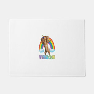 Dabbing Weinercorn Dachshund Halloween Funny Dab D Doormat