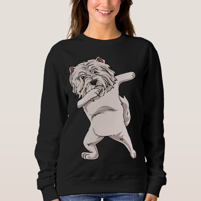 Dabbing West Highland White Terrier Sweatshirt (Front)