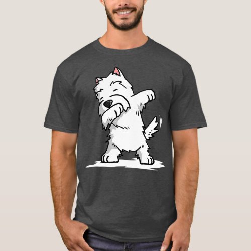 Dabbing Westie Funny West Highland White Terrier T_Shirt