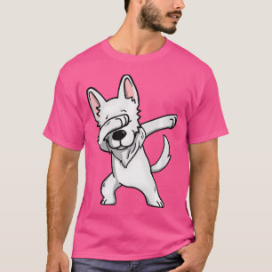 Dabbing White German Shepherd Dab Dance T-Shirt