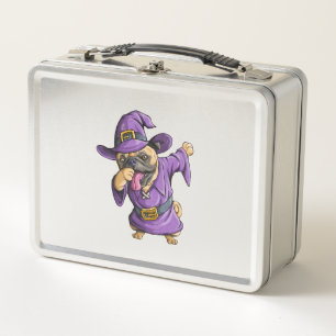 Dabbing Witch Pug Cute Halloween Pugs Funny Dab Metal Lunch Box