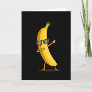 Dabbing Yellow Banana Dab Funny Dancing Fruit Card