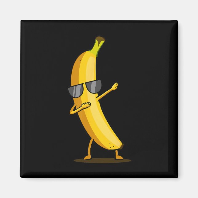 Dabbing Yellow Banana - Dab Funny Dancing Fruit  Magnet (Front)