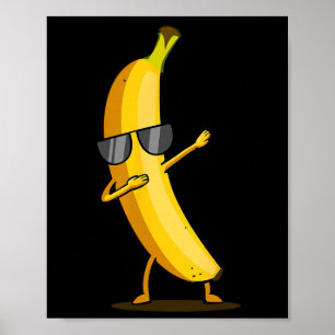 Dabbing Yellow Banana - Dab Funny Dancing Fruit Poster