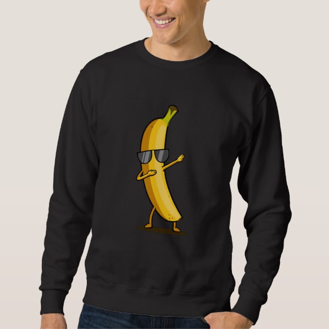 Dabbing Yellow Banana Dab Funny Dancing Fruit Sweatshirt (Front)