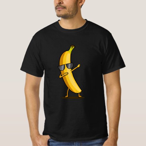 Dabbing Yellow Banana Dab Funny Dancing Fruit T_Shirt
