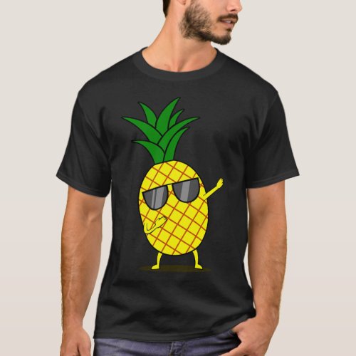 Dabbing Yellow Pineapple _ Dab Funny Dancing Fruit T_Shirt