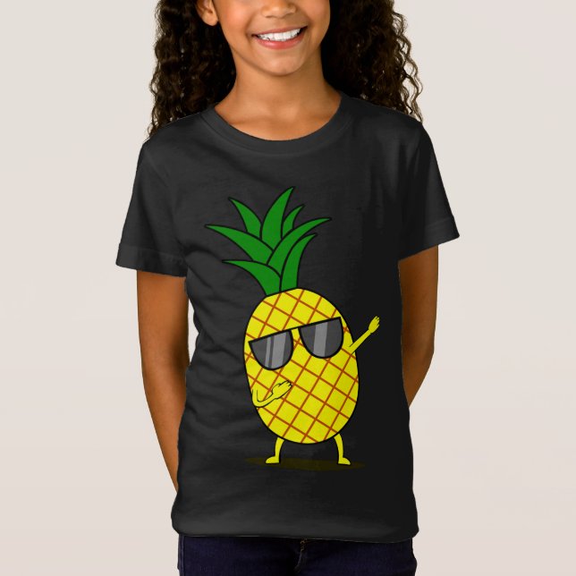 Dabbing Yellow Pineapple - Dab Funny Dancing Fruit T-Shirt (Front)