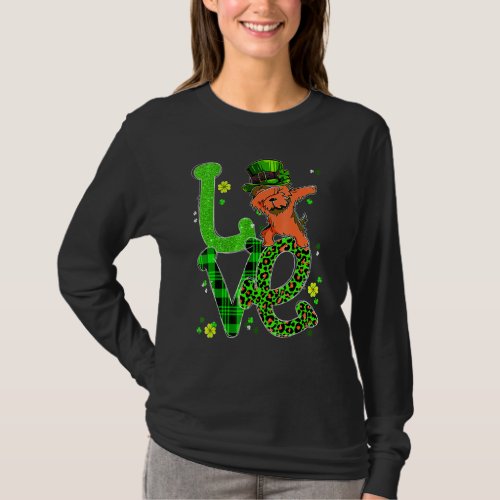 Dabbing Yorkie Dog Love Shamrock Funny St Patrick T_Shirt