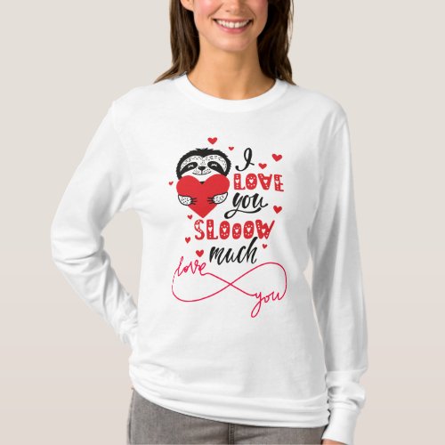 dabbling polar bear heart valentines Day gift  T_Shirt