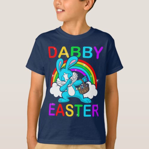 Dabby Easter Dabbing Bunny Egg Hunt Basket Stuffer T_Shirt