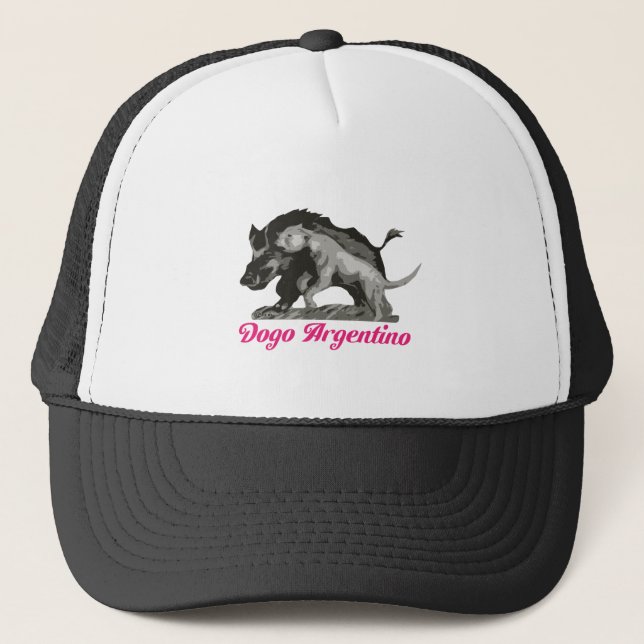 DACA Boar and Dogo in Pink Trucker Hat (Front)