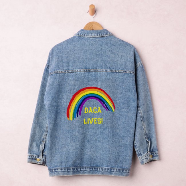 DACA Lives in Rainbow Colors Denim Jacket