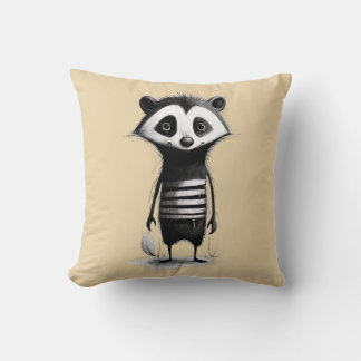 Dachs badger throw pillow