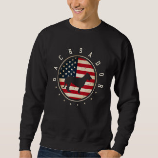 Dachsador USA Flag 4th July Dog Mom Dad Sweatshirt