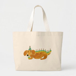 Dachshund 10 Cupcakes Large Tote Bag
