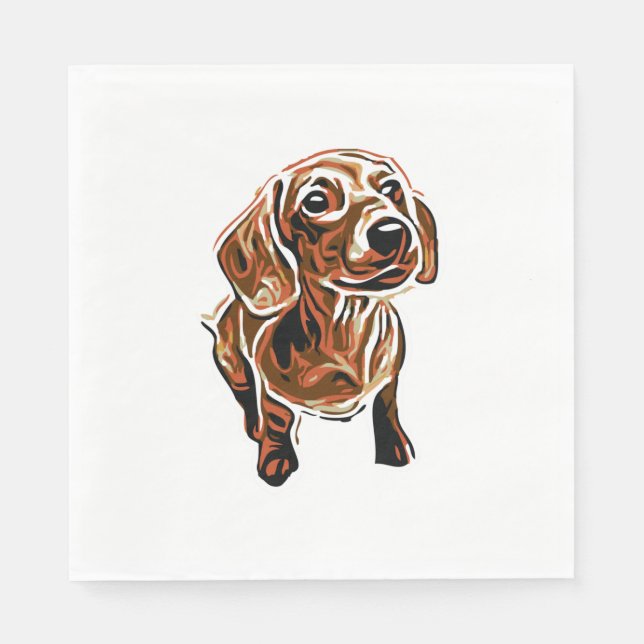 Dachshund 1 napkins (Front)