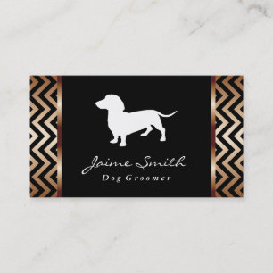 Dachshund 2 Dog Groomer Business Card