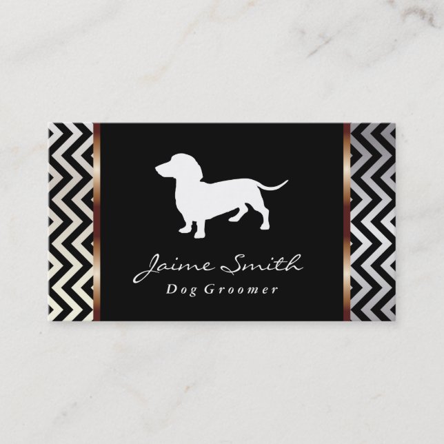 Dachshund 3 | Dog Groomer Business Card (Front)