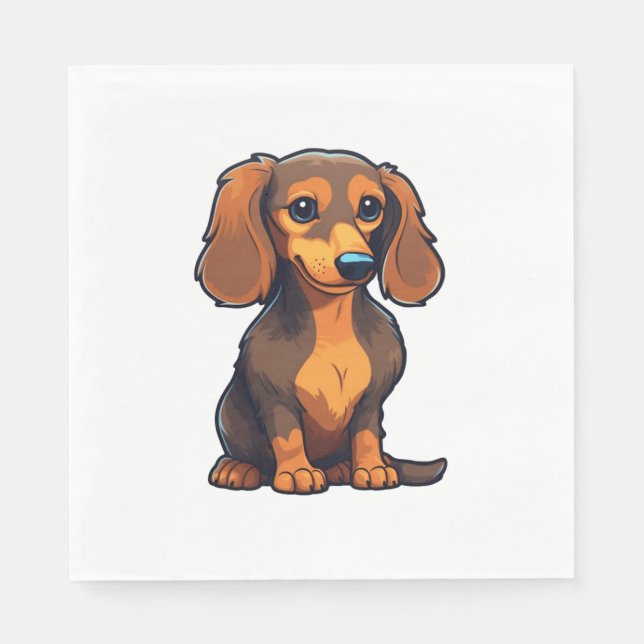 Dachshund 3 napkins (Front)