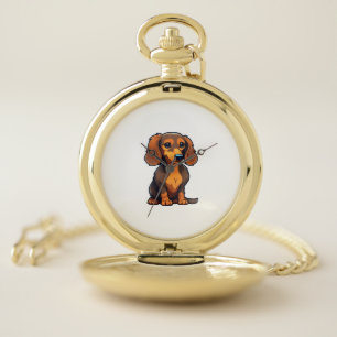 Dachshund 3 pocket watch