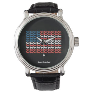 Dachshund 4th of July American Flag Patriotic Watch