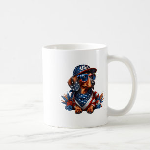 Dachshund 4th Of July Patriotic Dog Dachshund Four Coffee Mug