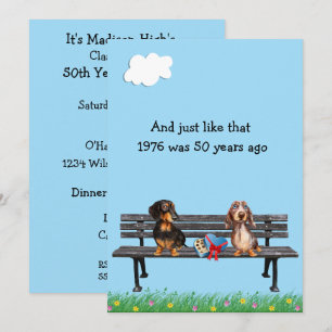Dachshund 50th Year Reunion Invitation