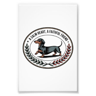 Dachshund A Calm Heart, A Faithful Friend Photo Print