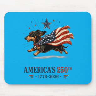 Dachshund Aamericas 250th Patriotic Dog 4th Of Mouse Pad