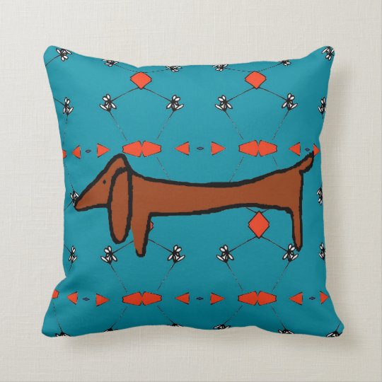 dachshund throw pillow