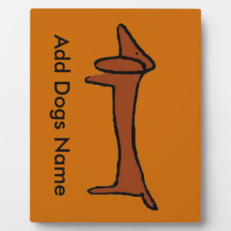 Dachshund, add name plaque