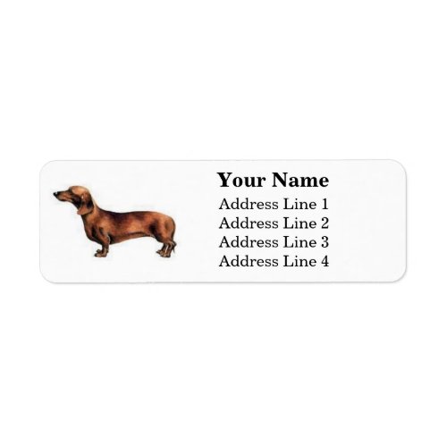 Dachshund Address Labels