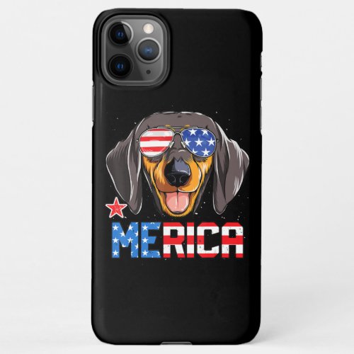 Dachshund American 4th Of July Kids Boys Dog Puppy iPhone 11Pro Max Case