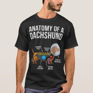 Dachshund Anatomy Diagram T-Shirt