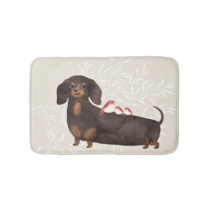 Dachshund and Birds Family Bath Mat