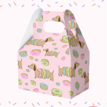 Dachshund And Donuts Gift Favor Box For Parties by Smoothe1 at Zazzle