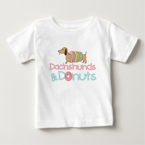 Dachshund and Donuts Wiener Dog T_Shirt for Kids