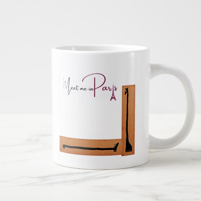 Dachshund And Giraffe Giant Coffee Mug (Right)