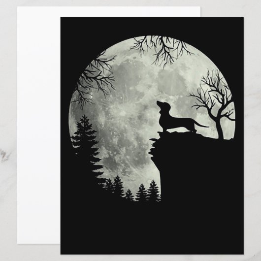 Dachshund And Moon Halloween (Front/Back)