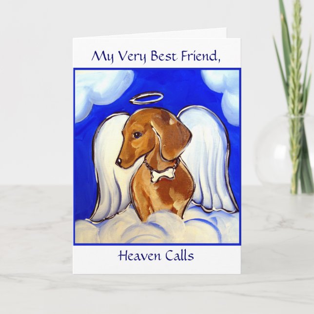 Dachshund  Angel Card (Front)
