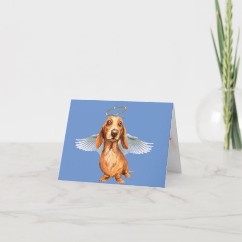 Dachshund Angel Loss of Pet Card