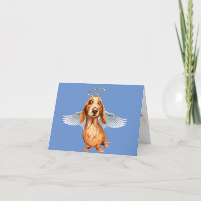 Dachshund Angel Loss of Pet Card (Front)