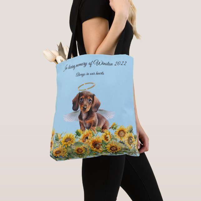 Dachshund Angel Memorial Tribute  Tote Bag (Close Up)