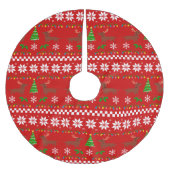 Dachshund Antlers Ugly Christmas Pattern Brushed Polyester Tree Skirt ...