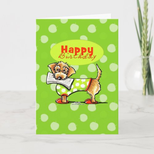 Dachshund Apples Happy Birthday Card