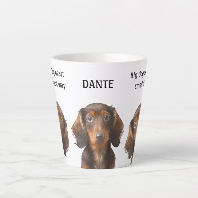 Dachshund Art Funny Quotes Sausage Dog Gift Coffee Latte Mug (Front)