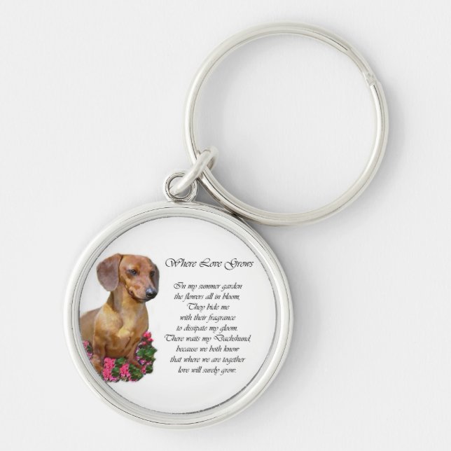 Dachshund Art Gifts Keychain (Front)