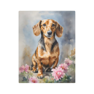 Dachshund Artsy Metal Print