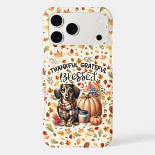 Dachshund Autumn Plaid Scarf Pumpkin Starry Night iPhone 17 Pro Max Case